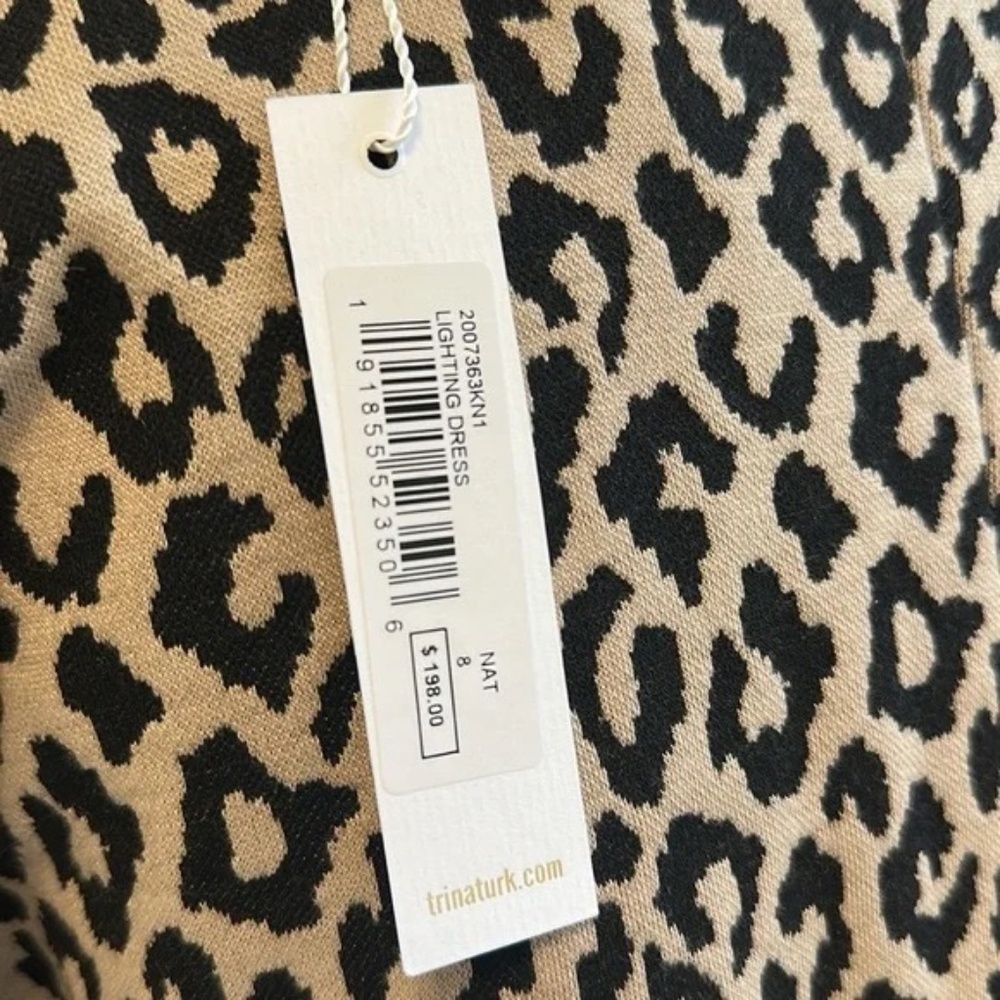 TRINA TURK, leopard print lightning dress size 8 NWT - Picture 6 of 13
